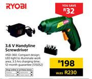 Ryobi 3.6V Handyline Screwdriver HSD-360