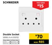 Schnieder Double Socket S2000; 4 x 4