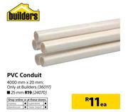 Builders PVC Conduit-4000mm x 25mm 