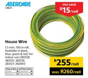Aberdare Cables House Wire 1.5mm; 100m Roll-Per Roll