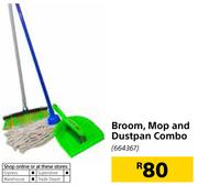 Broom, Mop And Dustpan Combo