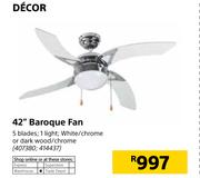 Decor 42" Baroque Fan