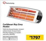 Technilamp Caribbean Ray Grey Heater