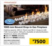 Megamaster 1200mm Novent Drop In Gas Fireplace