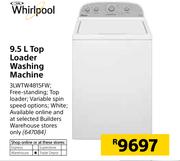 Whirlpool 9.5Ltr To Loader Washing Machine 3LWTW4815FW