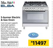 Elba 5 Burner Electric & Gas Oven