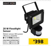 Light Worx 20W Floodlight Sensor