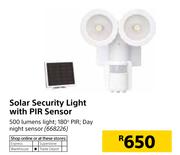 Solar Security Light With PIR Sensor