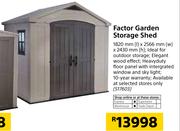 Keter Factor Garden Storage Shed-1820mm(l) x 2566mm(w) x 2430mm(h)