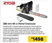 Ryobi 380mm 40cc Petrol Chainsaw