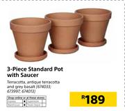 3 Piece Standard Pot With Saucer