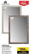 Design House Lightwood Framed Mirror-718mm x 1023mm Each
