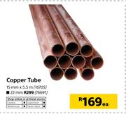 Copper Tube-22mm x 5.5m Each
