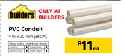 PVC Conduit-4m x 20mm Each