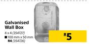 Galvanised Wall Box -100mm x 50mm