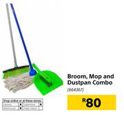 Broom, Mop And Dustpan Combo