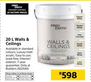 Fired Earth 20Ltr Walls & Ceilings