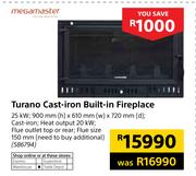 Megamaster Turano Cast iron Built In Fireplace