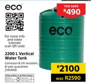 Eco 2200L Vertical Water Tank