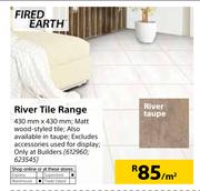 Fired Earth River Tile Range 430mmX430mm-Per Sqm