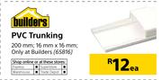 PVC Trunking 200mm; 16mm x 16mm Each