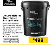 Fired Earth 20Ltr Painters Pro Water Based Plaster Primer