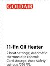Goldair 11 Fin Oil Heater
