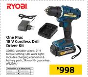 Ryobi One Plus 18V Cordless Drill Driver Kit(XD180)