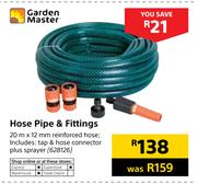 Garden Master Hose Pipe & Fittings 20mX12mm