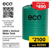 Eco 2200Ltr Vertical Water Tank