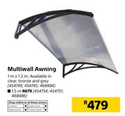 Multiwall Awning 1.5m x 1.2m