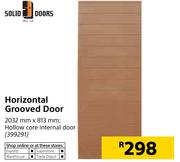 Solid Doors Horizontal Grooved Door 2032 mm x 813 mm