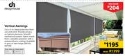 Designhouse Vertical Awnings 2mX3m