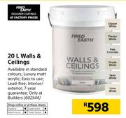 Fired Earth 20L Walls & Ceilings