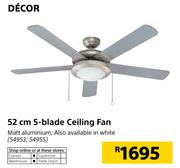 Decor 52cm 5 Blade Ceiling Fan
