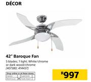 Decor 42" Baroque Fan