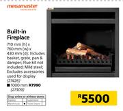 Megamaster Built-In Fireplace 1000mm