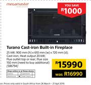 Megamaster Turano Cast-Iron Built-In Fireplace