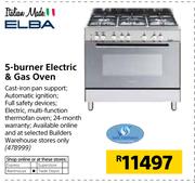 Elba 5 Burner Electric & Gas Oven