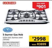 Goldair 5 Burner Gas Hob Stainless Steel GSGH-500