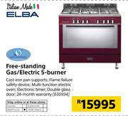 Elba Free Standing Gas/Electric 5 Burner