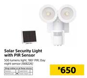 Solar Security Light With PIR Sensor