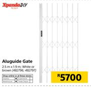 Xpanda DIY Aluguide Gate White Or Brown 2.5mX1.9m