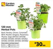 Garden Master 120mm Herbal Pots-Each