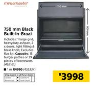 Megamaster 1m Black Built In Braai