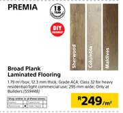 Premia Broad Plank Laminated Flooring-Per Sqm