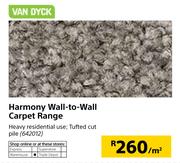 Van Dyck Harmony Wall To Wall Carpet Range-Per Sqm