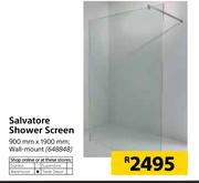 Salvatore Shower Screen 900mm x 1900mm Wall Mount