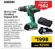 Hikoki 18V Li-Ion Cordless Impact Drill HTC-DV18DJL(LP)