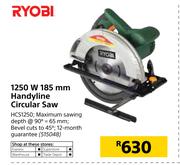 Ryobi 1250W 185mm Handyline Circular Saw HCS1250